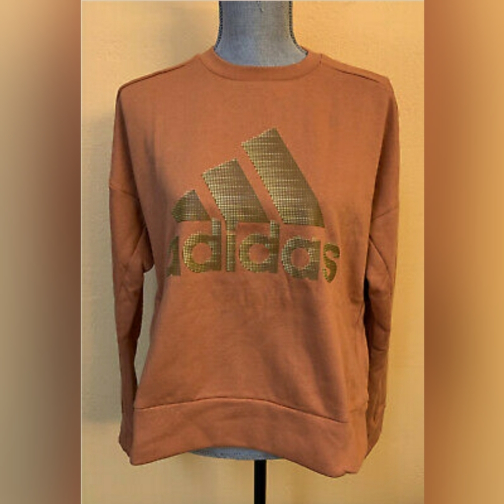 adidas Women's ID Glam Sweatshirt Tech Copper Med